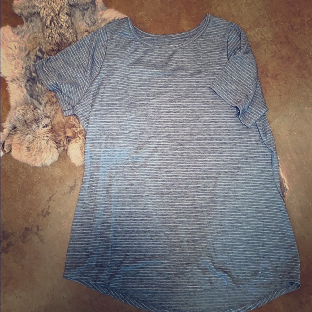 Striped athletic tee